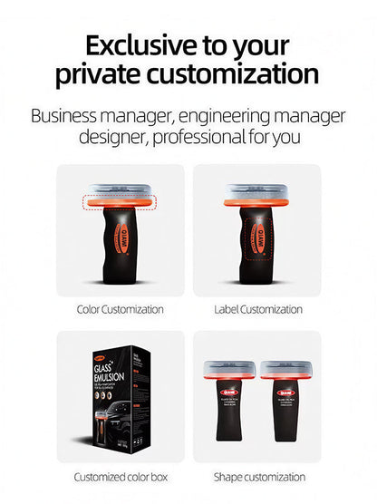 🚘 Car Handle Oil-Film Lotion oil , Glass Decontamination without Traces, Window Oil Film Cleaning Restore Crystal-Clear Visibility in Seconds