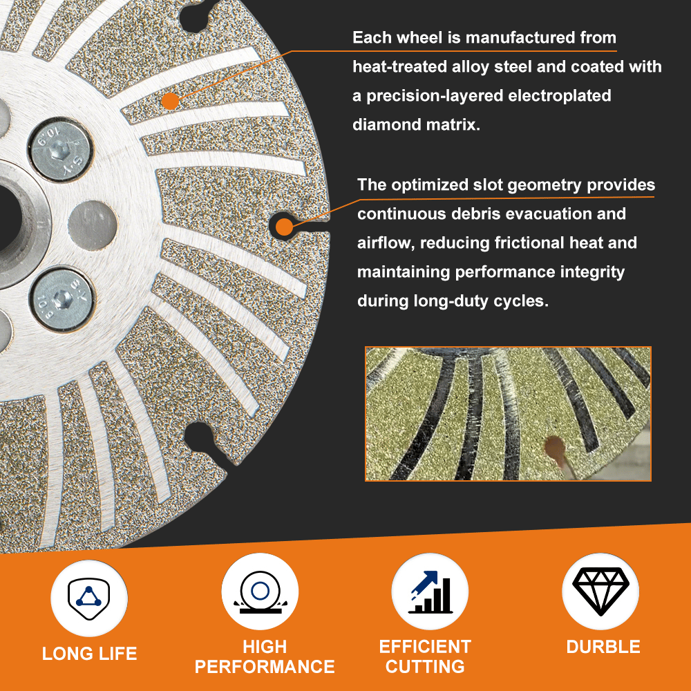 ⚙️ Angle Grinding Wheel – Electroplated Diamond 4 1⁄2" PLUS+